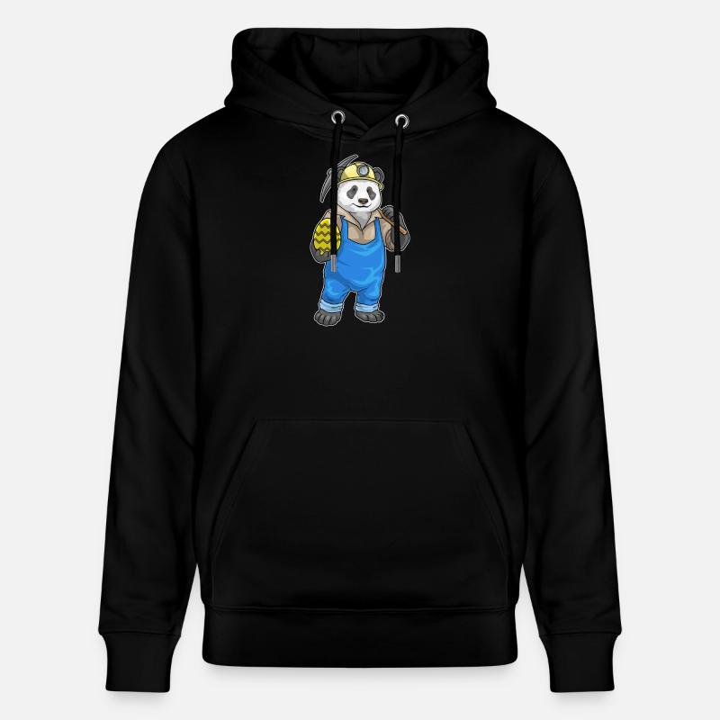 Panda Easter Mining - Stanley/Stella CRUISER Unisex Organic Hoodie - black