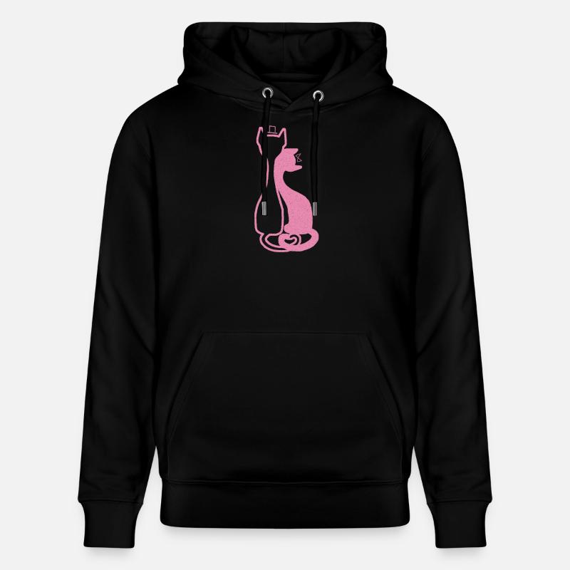Couple de chats élégants – Pink - Sweat à capuche bio CRUISER Stanley/Stella Unisexe - noir