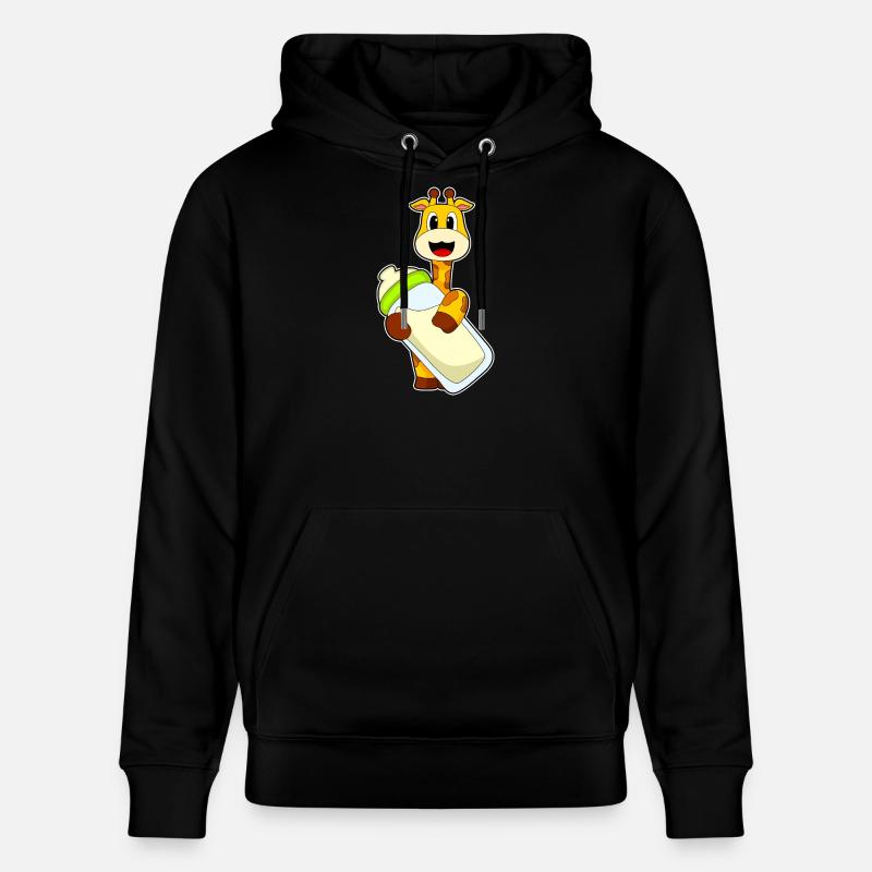 Giraffe Baby Bottle Milk - Sweat à capuche bio CRUISER Stanley/Stella Unisexe - noir