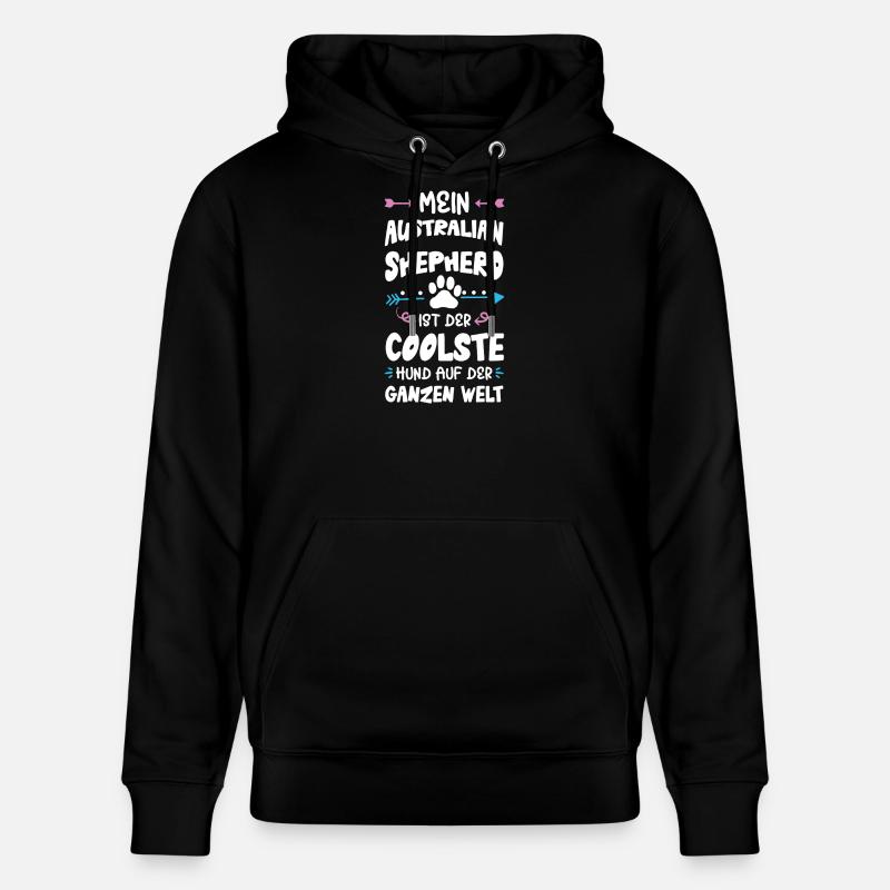 australischer shäferhund hund spruch - Stanley/Stella Unisex Bio-Hoodie CRUISER  - Schwarz
