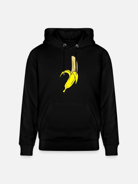 banana - Stanley/Stella CRUISER Unisex Organic Hoodie - black