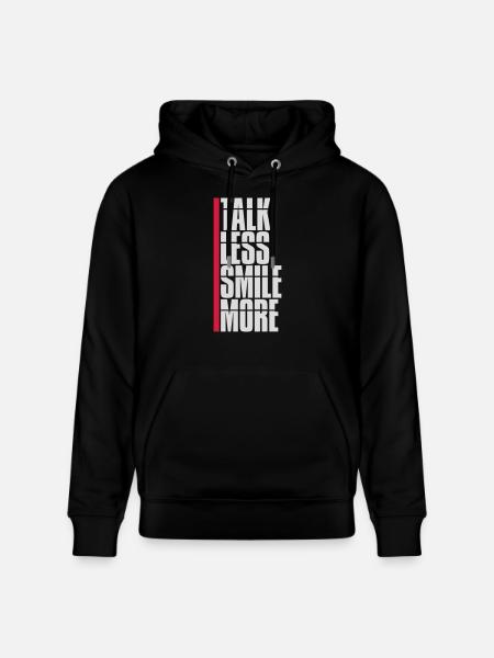 talk less smile more - Stanley/Stella CRUISER Unisex Organic Hoodie - black