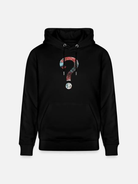 Abstract Question Mark - Stanley/Stella CRUISER Unisex Organic Hoodie - black