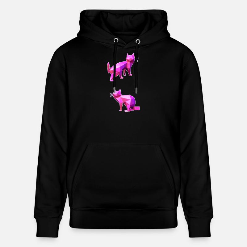 Pink Poly Cats Duo - Sweat à capuche bio CRUISER Stanley/Stella Unisexe - noir