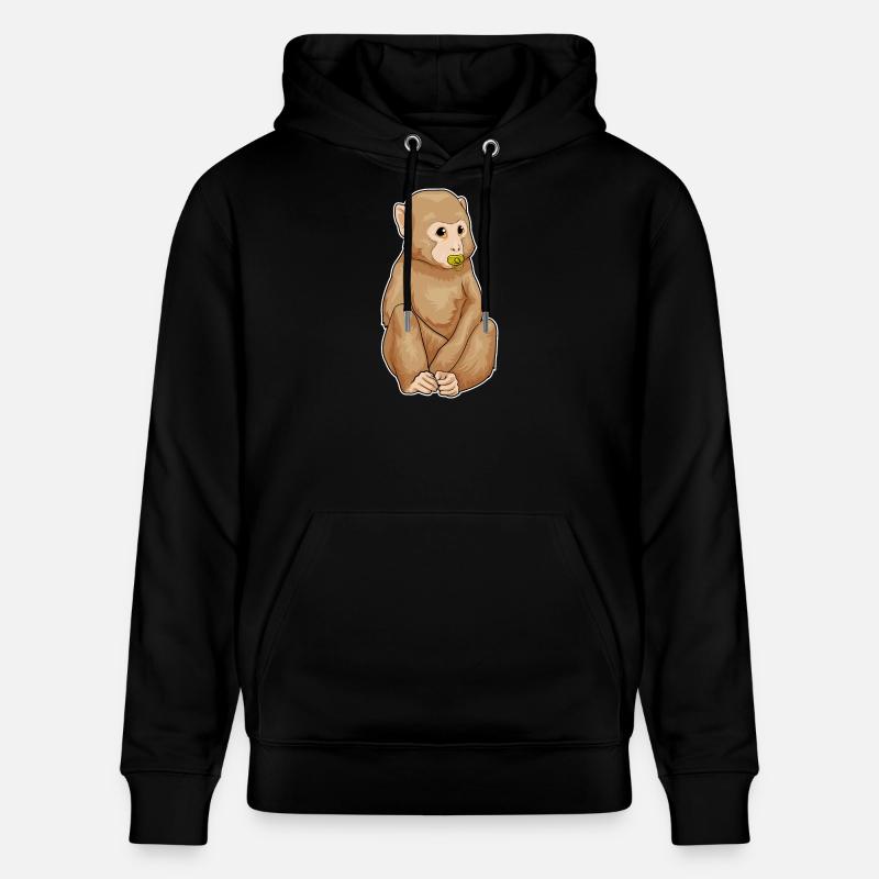 Affe Schnuller - Stanley/Stella Unisex Bio-Hoodie CRUISER  - Schwarz