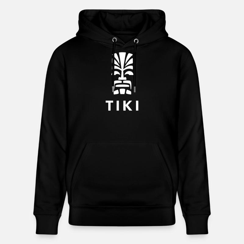 Tiki Design Polynesischer Kopf Lebendig - Stanley/Stella Unisex Bio-Hoodie CRUISER  - Schwarz