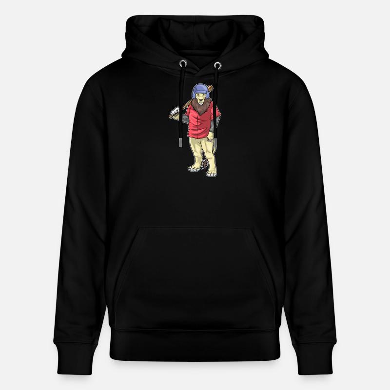 Lion Baseball Batte de Baseball - Sweat à capuche bio CRUISER Stanley/Stella Unisexe - noir