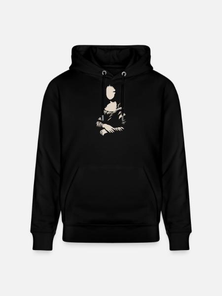 Mona Lisa (La Joconde) blank - Stanley/Stella CRUISER Unisex Organic Hoodie - black