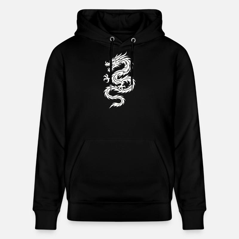 Tribal Drache Silhouette - Stanley/Stella Unisex Bio-Hoodie CRUISER  - Schwarz