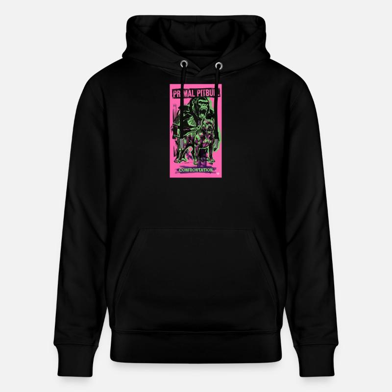 Primal Pitbull Konfrontation - Stanley/Stella Unisex Bio-Hoodie CRUISER - Schwarz