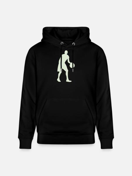 Silhouette de basket vert pastel - Sweat à capuche bio CRUISER Stanley/Stella Unisexe - noir
