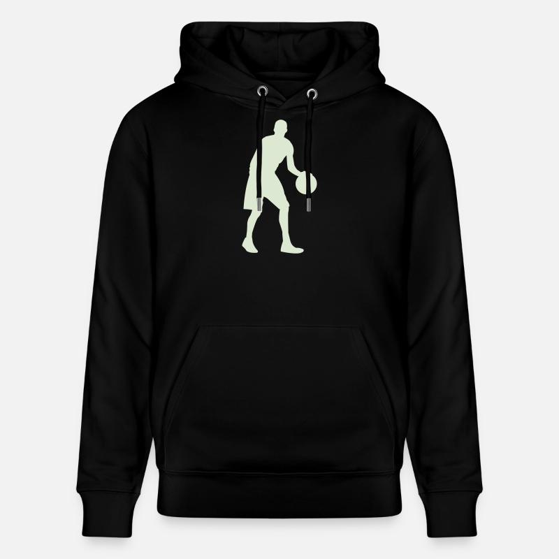 Silhouette de basket vert pastel - Sweat à capuche bio CRUISER Stanley/Stella Unisexe - noir