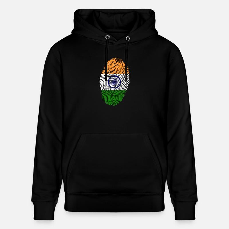 Empreintes digitales - Inde - Sweat à capuche bio CRUISER Stanley/Stella Unisexe - noir