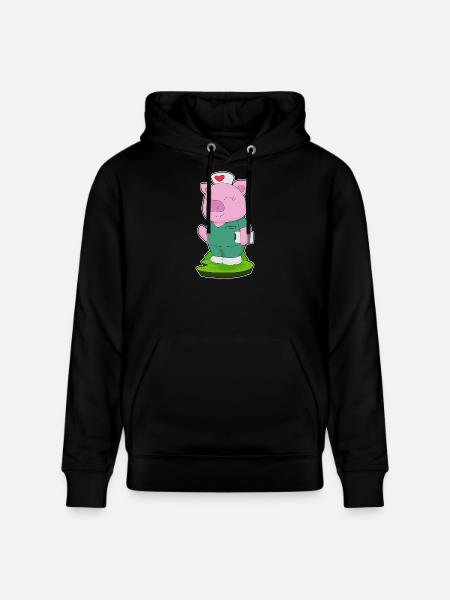 Pig Nurse - Stanley/Stella CRUISER Unisex Organic Hoodie - black