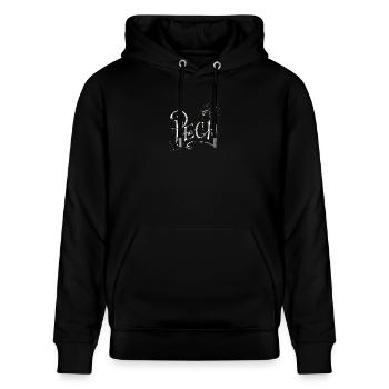 Pech & Schwefel | P - Stanley/Stella Unisex Bio-Hoodie CRUISER  - Schwarz - Vorne - Alina (178cm) & Michal (187cm)