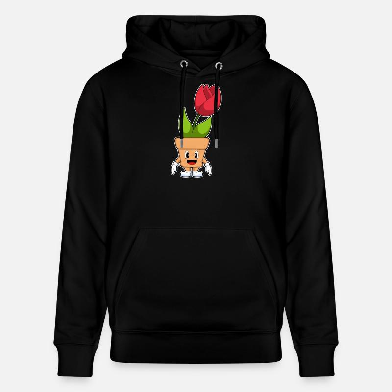 Pot de fleurs Tulipes Fleurs - Sweat à capuche bio CRUISER Stanley/Stella Unisexe - noir