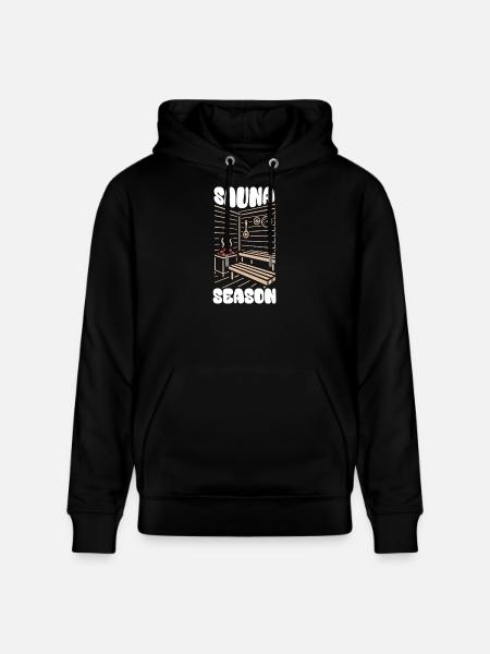 Sauna Season - Sauna - Saying - Stanley/Stella CRUISER Unisex Organic Hoodie - black