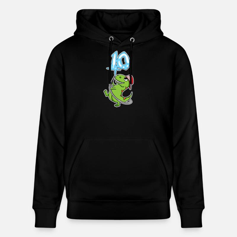 Dinosaure du 10e anniversaire - Sweat à capuche bio CRUISER Stanley/Stella Unisexe - noir