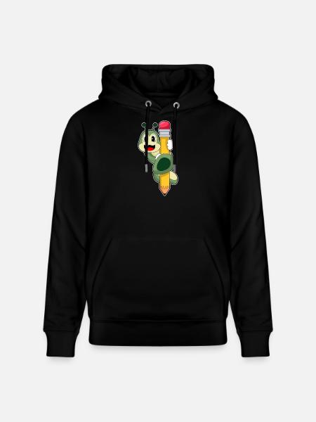 Caterpillar Pupil Pencil School - Stanley/Stella CRUISER Unisex Organic Hoodie - black