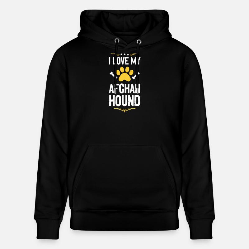 J’adore mon lévrier afghan - Sweat à capuche bio CRUISER Stanley/Stella Unisexe - noir