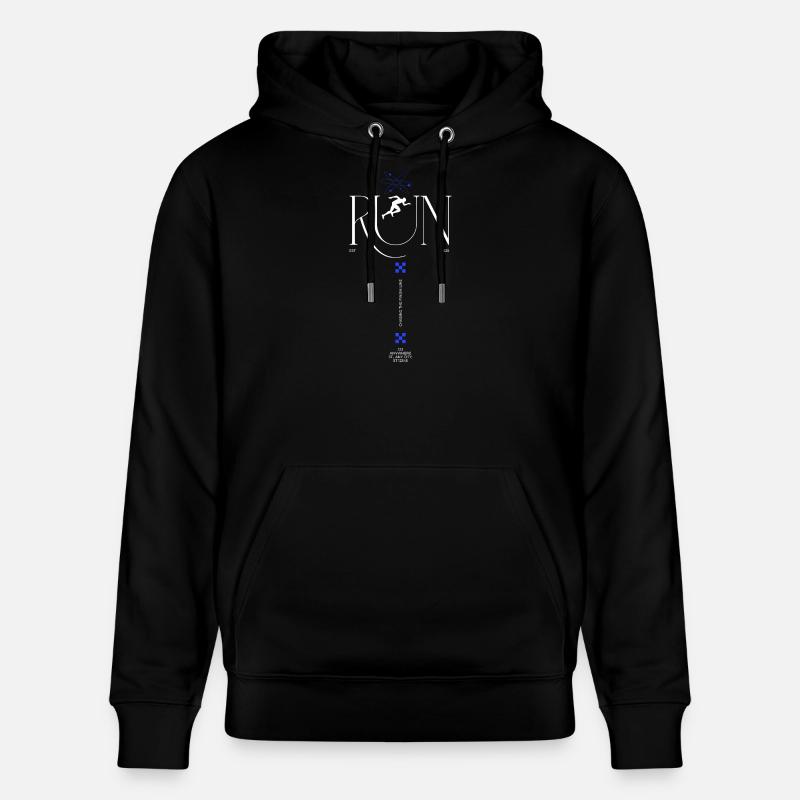 RUN Neon Runner Glyphs - Sweat à capuche bio CRUISER Stanley/Stella Unisexe - noir