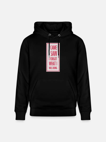 I came saw forget - Stanley/Stella CRUISER Unisex Organic Hoodie - black