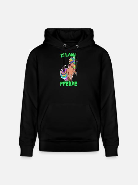 Hester ponni Islandshest Islandsk ordtak hest fan - Stanley/Stella CRUISER økologisk unisex-hettegenser - svart
