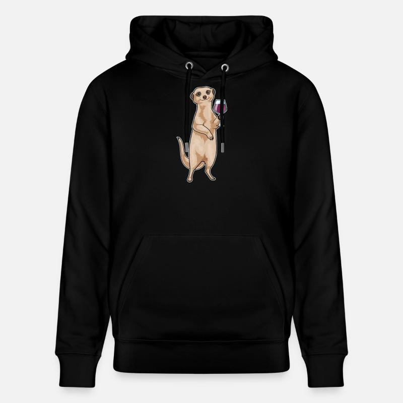 Vin rouge de suricate - Sweat à capuche bio CRUISER Stanley/Stella Unisexe - noir