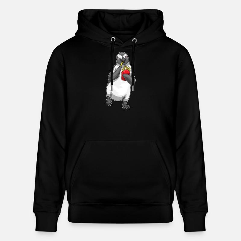 Pingouin frites - Sweat à capuche bio CRUISER Stanley/Stella Unisexe - noir