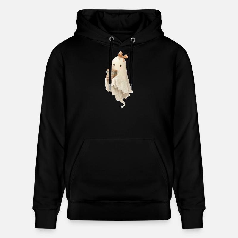 Fantôme avec des livres - Sweat à capuche bio CRUISER Stanley/Stella Unisexe - noir
