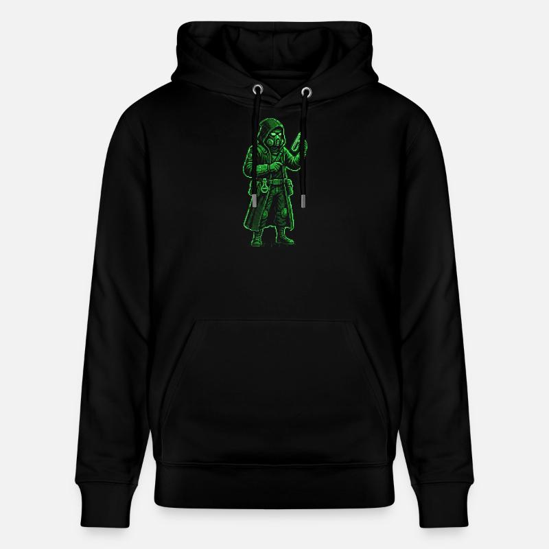 Punk Apothécary Pixel Art Hacker rétro - Sweat à capuche bio CRUISER Stanley/Stella Unisexe - noir