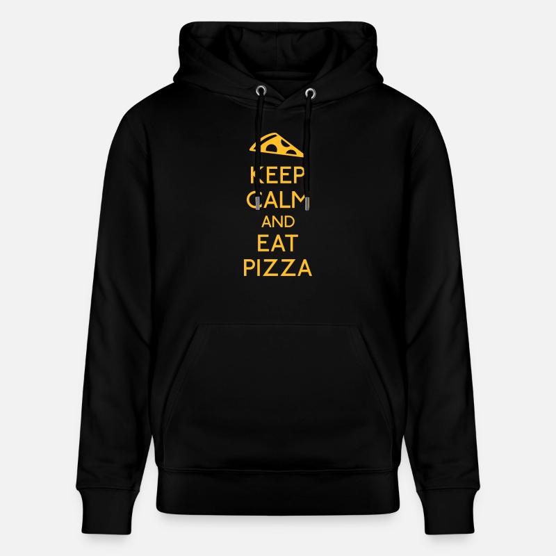 Keep Calm Pizza - Sweat à capuche bio CRUISER Stanley/Stella Unisexe - noir