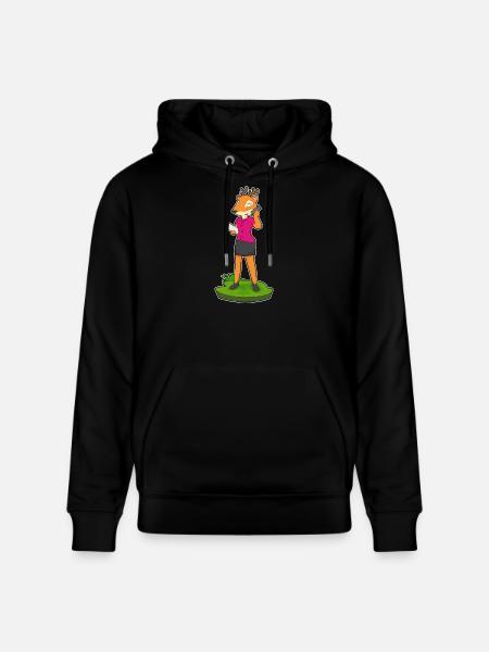 Deer Secretary Cell Phone - Stanley/Stella CRUISER Unisex Organic Hoodie - black