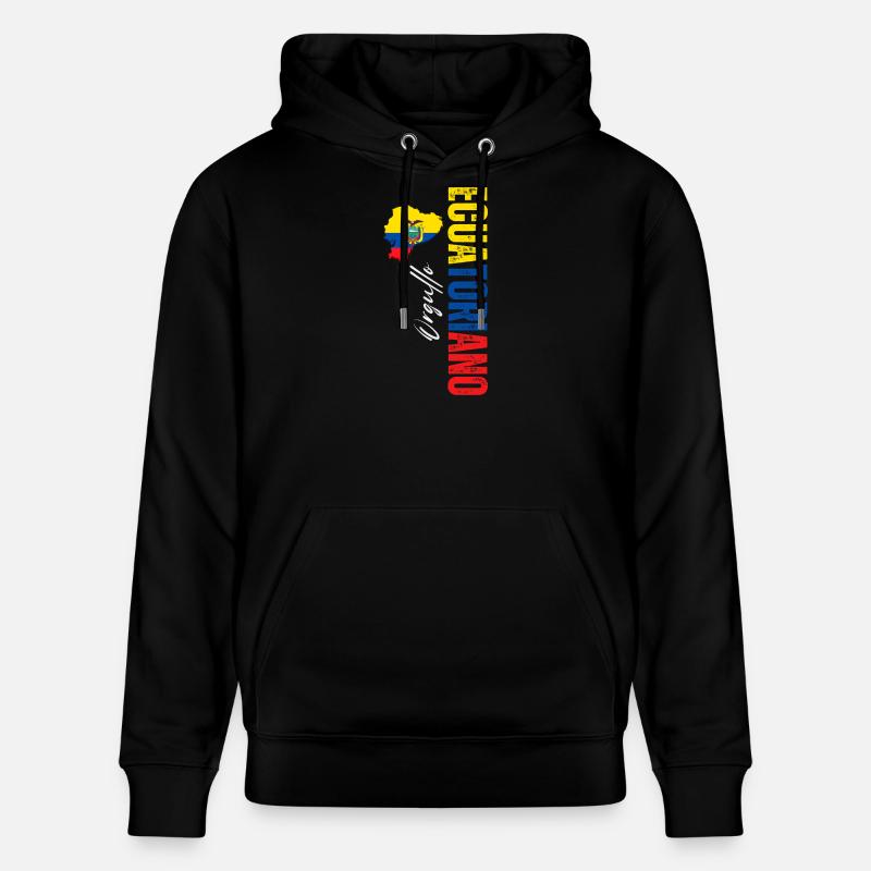 Orgueil équatoryen, design vertical - Sweat à capuche bio CRUISER Stanley/Stella Unisexe - noir