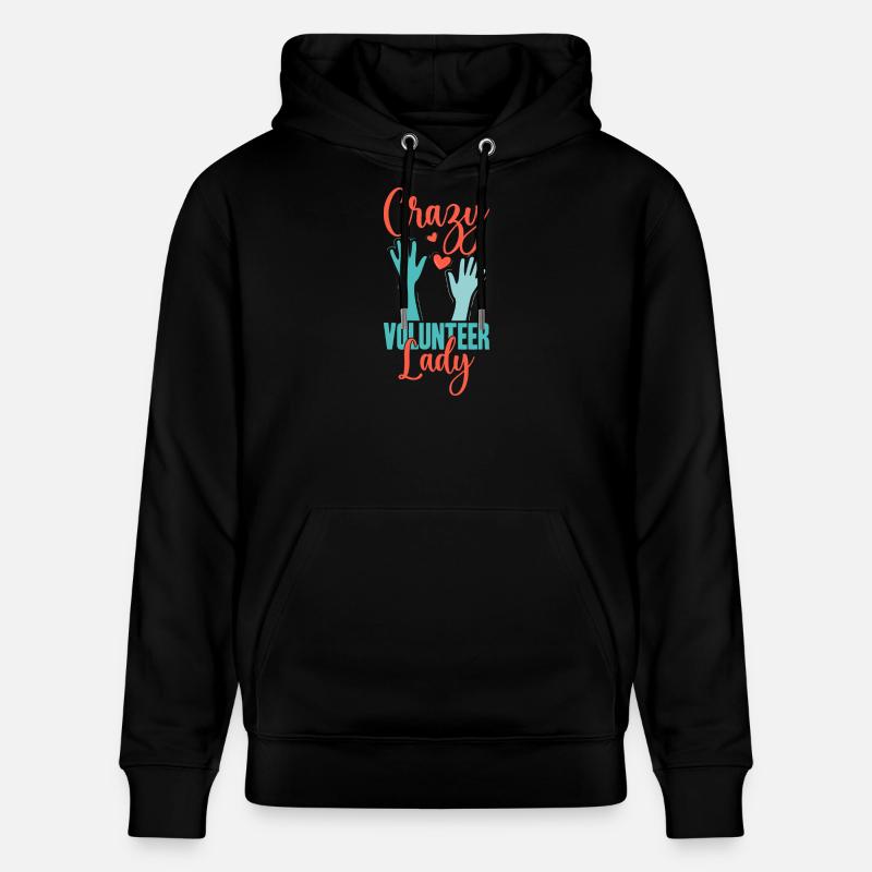 Appréciation du Bénévolat Volontaire Folle Bénévole - Sweat à capuche bio CRUISER Stanley/Stella Unisexe - noir
