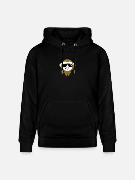 monkey_suglasses - Stanley/Stella CRUISER Unisex Organic Hoodie - black