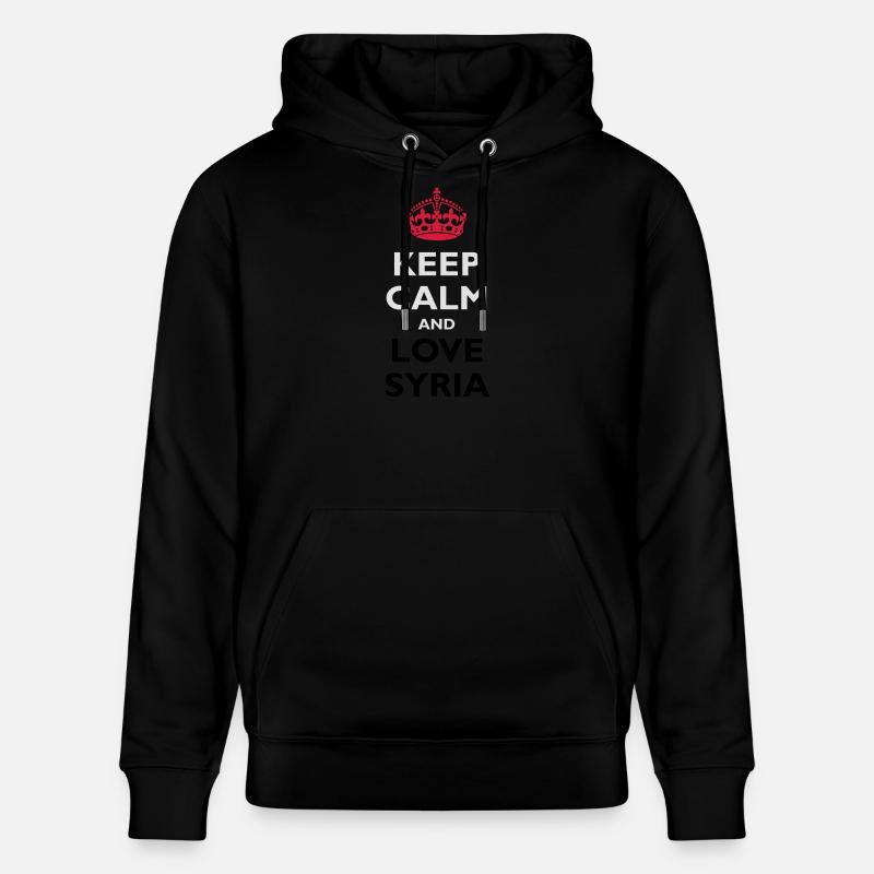 Keep Calm & Love Syria - Sweat à capuche bio CRUISER Stanley/Stella Unisexe - noir