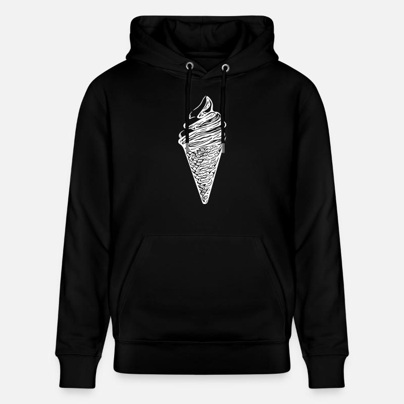 Cooles Softeis in Waffel - Stanley/Stella Unisex Bio-Hoodie CRUISER  - Schwarz