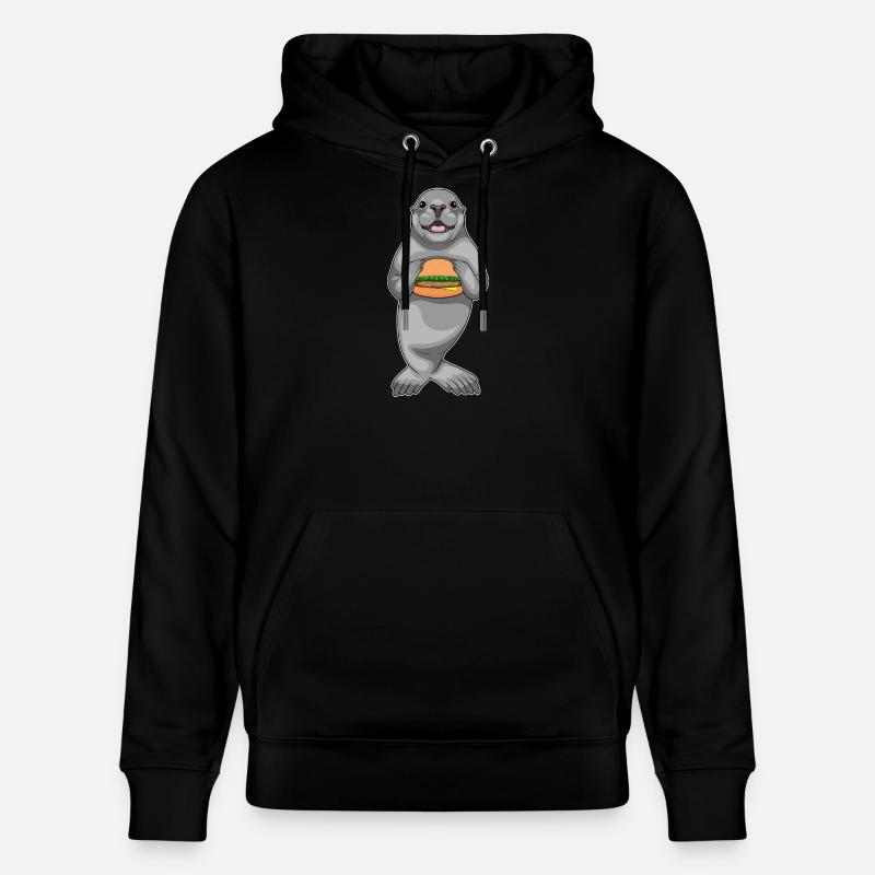 Hamburger au phoque - Sweat à capuche bio CRUISER Stanley/Stella Unisexe - noir