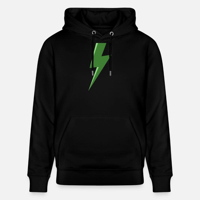 Eclair vert - Sweat à capuche bio CRUISER Stanley/Stella Unisexe - noir