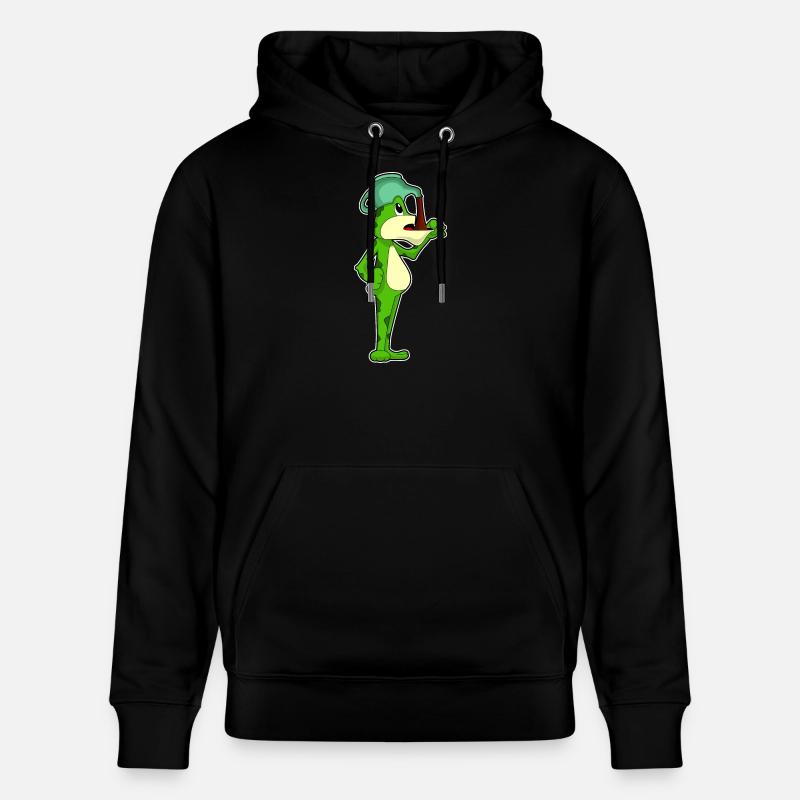 Cafetière grenouille - Sweat à capuche bio CRUISER Stanley/Stella Unisexe - noir