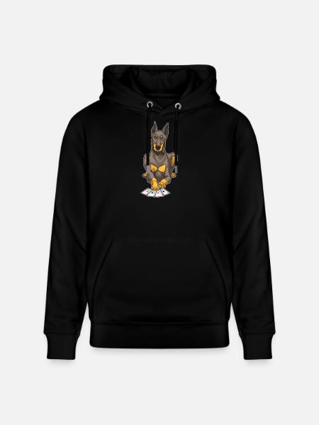 Dobermann Poker Pokerkarten - Stanley/Stella Unisex Bio-Hoodie CRUISER  - Schwarz