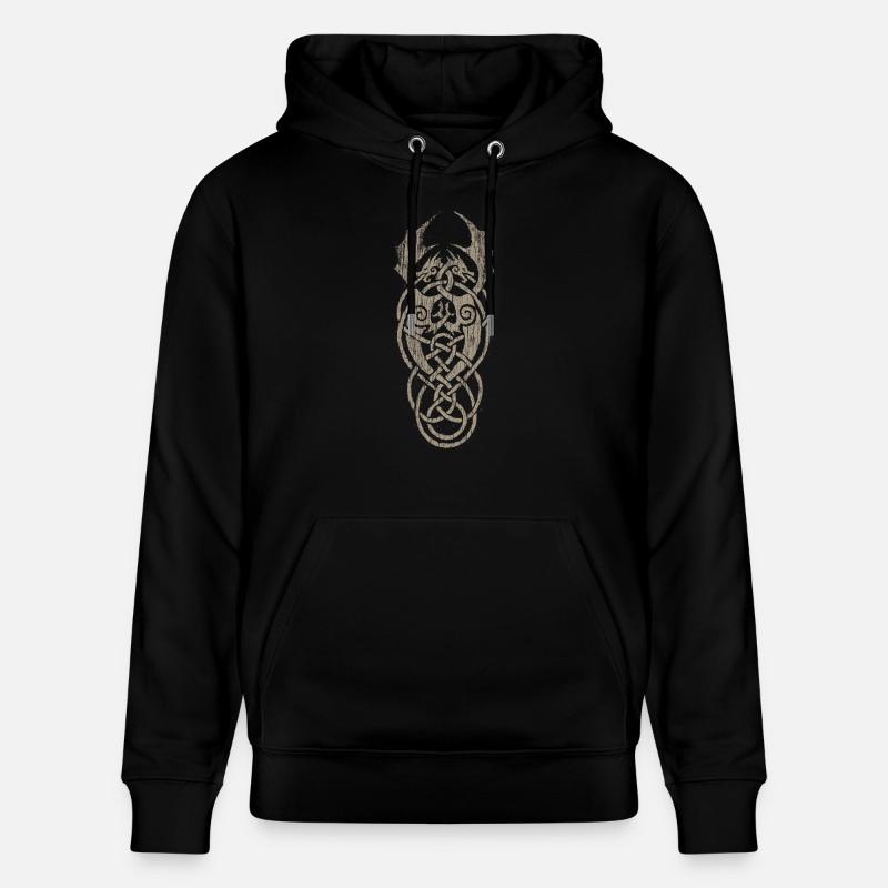 gris de dragon noeud - Sweat à capuche bio CRUISER Stanley/Stella Unisexe - noir