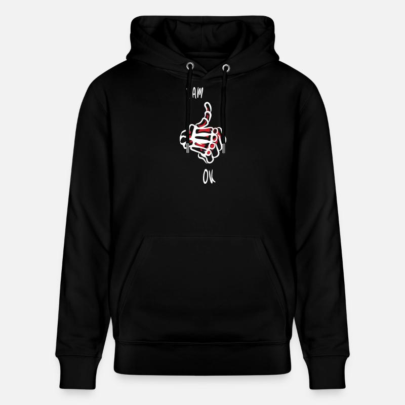 Ich bin Ok - Stanley/Stella Unisex Bio-Hoodie CRUISER  - Schwarz