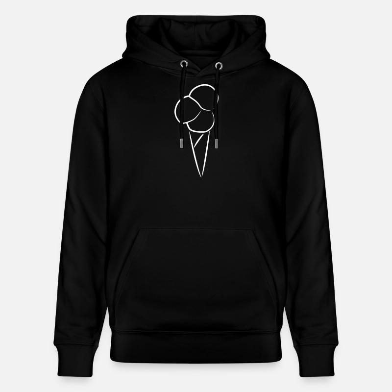Dessin de crème glacée - Sweat à capuche bio CRUISER Stanley/Stella Unisexe - noir