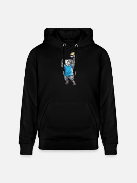 Badger Volleyball Player Volleyball - Stanley/Stella CRUISER Unisex Organic Hoodie - black