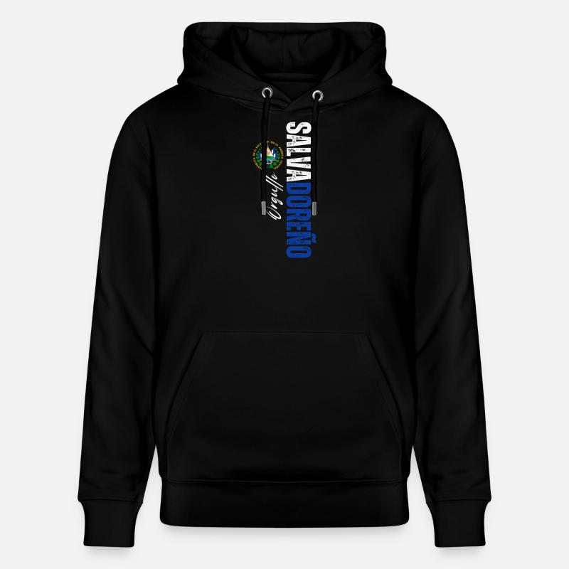 Fierté salvadorienne, design vertical - Sweat à capuche bio CRUISER Stanley/Stella Unisexe - noir