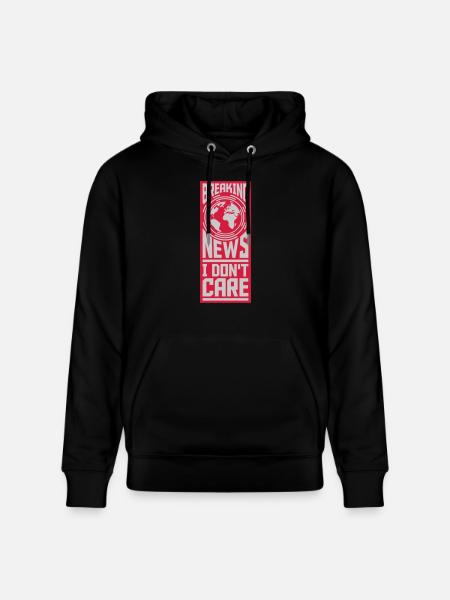 Breaking news don't - Stanley/Stella CRUISER Unisex Organic Hoodie - black