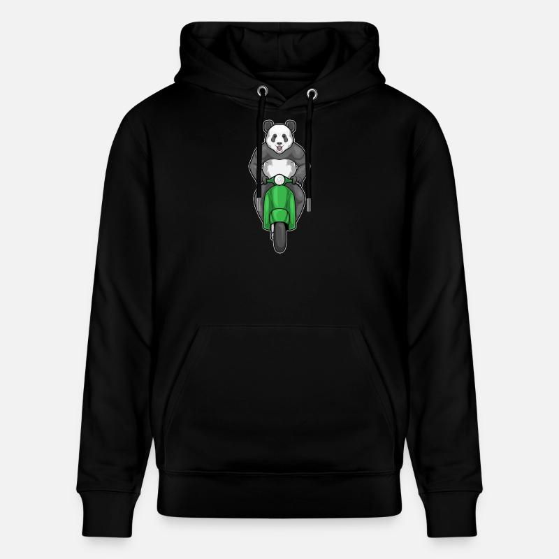 Panda Motorroller - Stanley/Stella Unisex Bio-Hoodie CRUISER  - Schwarz