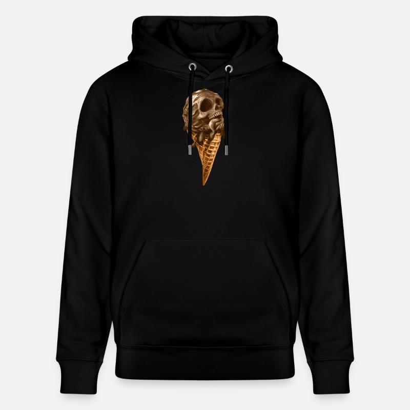 Glace molle avec crâne éthéré - Sweat à capuche bio CRUISER Stanley/Stella Unisexe - noir